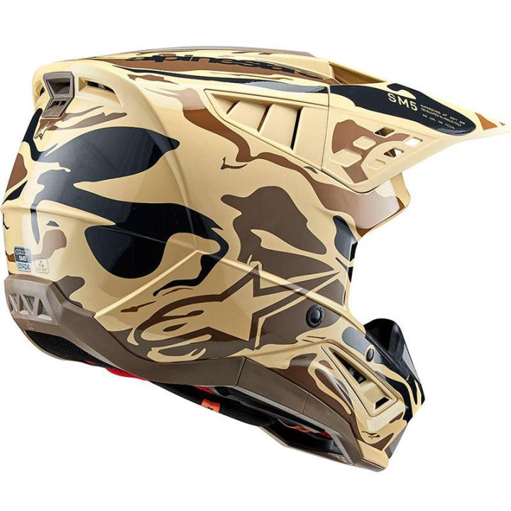 Casque moto cross Alpinestars S-M5 MINERAL Dark Brown