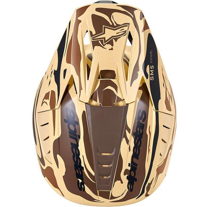 Casque moto cross Alpinestars S-M5 MINERAL Dark Brown
