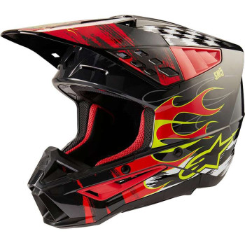 Casque moto cross Alpinestars S-M5 RASH Dark Gray/Red