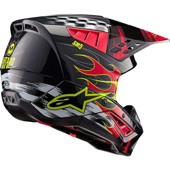 Casque moto cross Alpinestars S-M5 RASH Dark Gray/Red