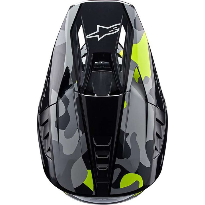 Casque moto cross Alpinestars S-M5 ROVER 2 Black/Grey/Yellow Fluo