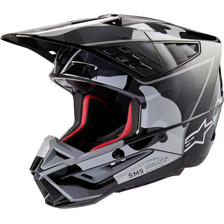 Casque moto cross Alpinestars S-M5 ROVER 2 Black/Silver Casque moto cross Alpinestars S-M5 ROVER 2 Black/Silver