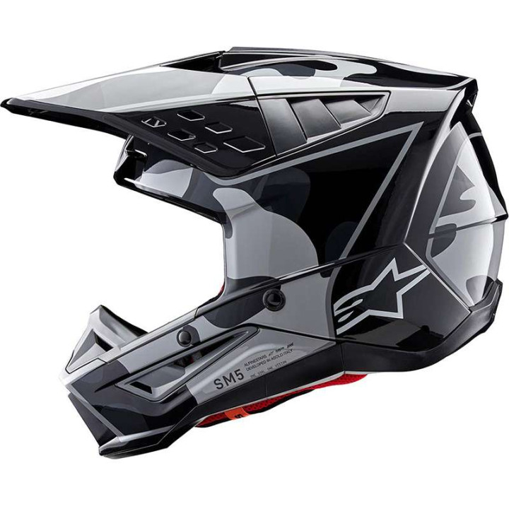 Casque moto cross Alpinestars S-M5 ROVER 2 Black/Silver