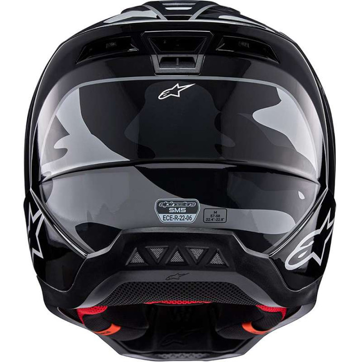 Casque moto cross Alpinestars S-M5 ROVER 2 Black/Silver
