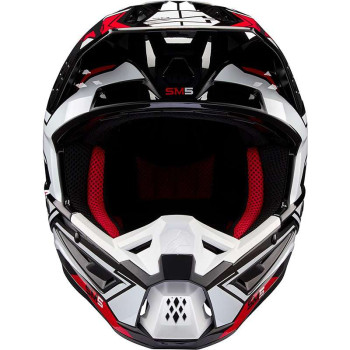 Casque moto cross Alpinestars S-M5 ACTION 2 Black/White/Red