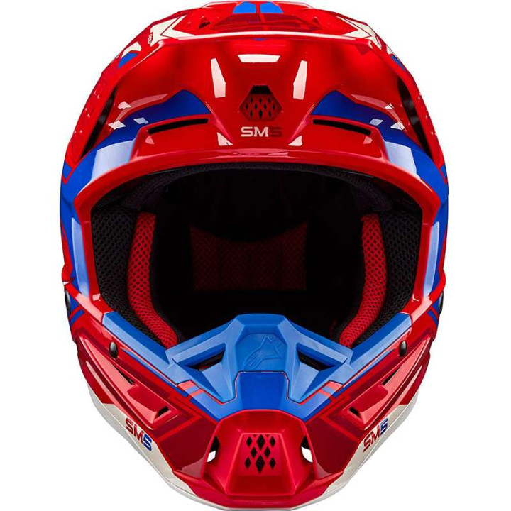 Casque moto cross Alpinestars S-M5 ACTION 2 Red/Blue