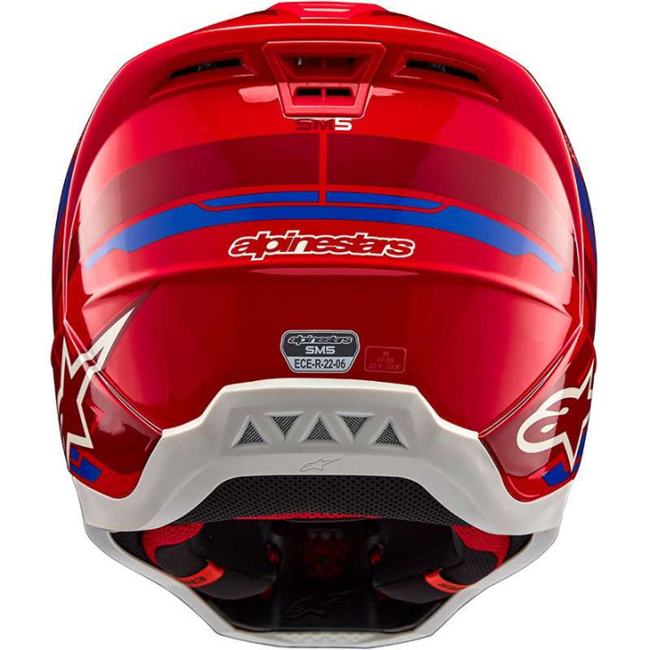 Casque moto cross Alpinestars S-M5 ACTION 2 Red/Blue