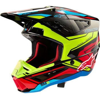 Casque moto cross Alpinestars S-M5 ACTION 2 Black/Red/Yellow