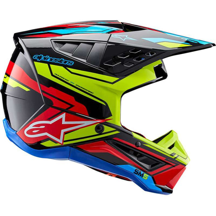 Casque moto cross Alpinestars S-M5 ACTION 2 Black/Red/Yellow
