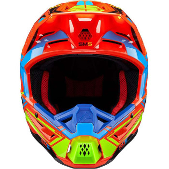 Casque moto cross Alpinestars S-M5 ACTION 2 Orange/Blue/Yellow