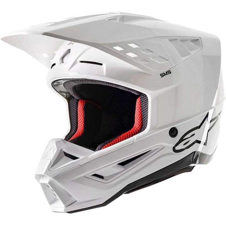 Casque moto cross Alpinestars S-M5 SOLID White