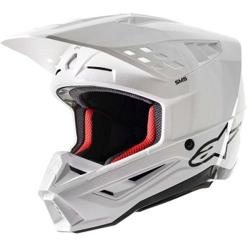 Casque moto cross Alpinestars S-M5 SOLID White