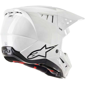 Casque moto cross Alpinestars S-M5 SOLID White