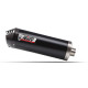 Mivv approved muffler OVAL Classic Inox Black (E.012.LVC) BENELLI TRK 702/X