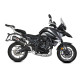Mivv approved muffler OVAL Classic Inox Black (E.012.LVC) BENELLI TRK 702/X