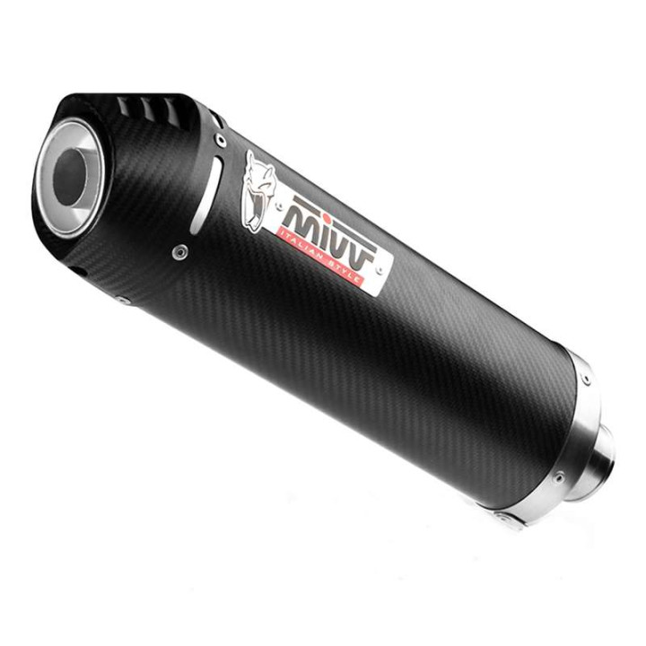 Mivv-approved OVAL Classic Carbon muffler (E.012.LEC) BENELLI TRK 702/X