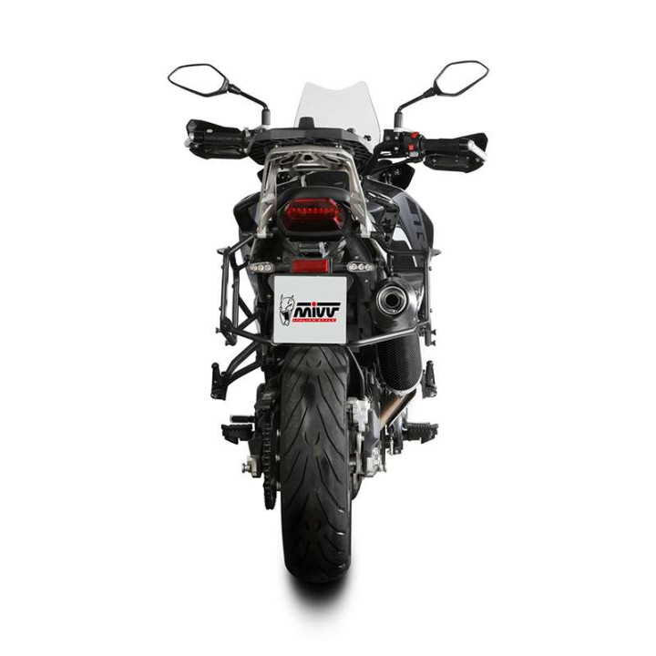 Mivv-approved OVAL Classic Carbon muffler (E.012.LEC) BENELLI TRK 702/X
