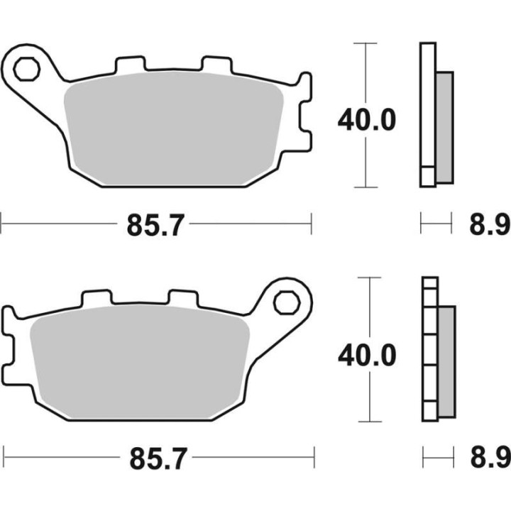 Plaquettes de frein sinter SBS 657LS