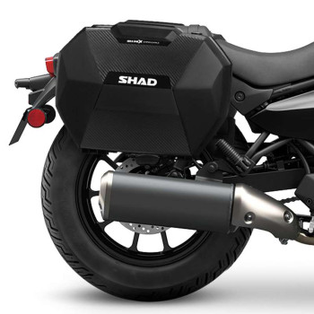 Kit valises Shad SH38X CARBONE + supports 3P (K0LM54IF) KAWASAKI ELIMINATOR 500