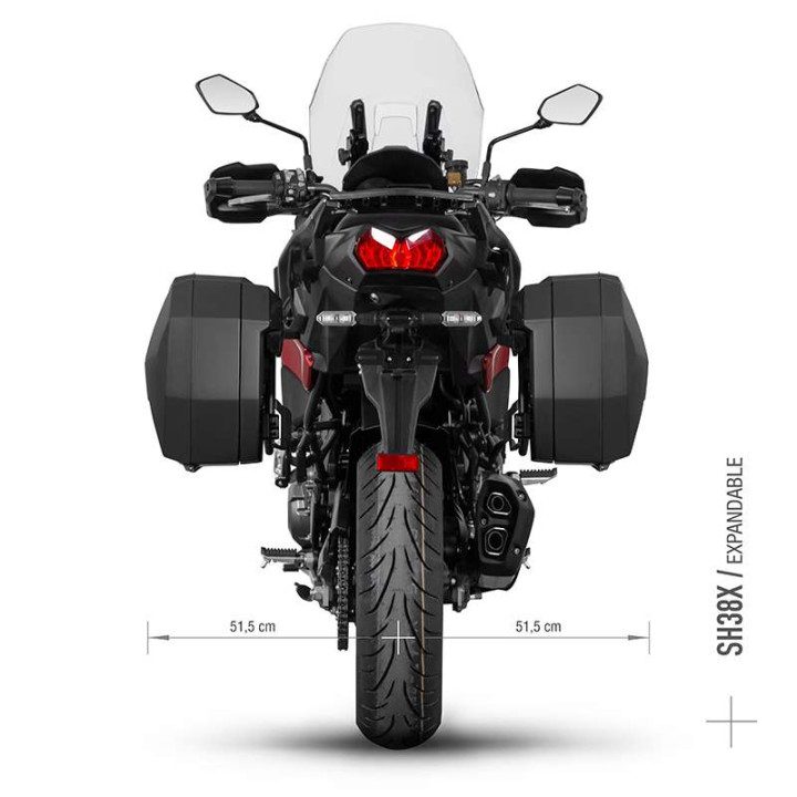 Kit valises Shad SH38X ALU + supports 3P (K0VR14IF) KAWASAKI VERSYS 1000