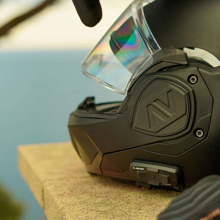 Casque moto LS2 FF906 ADVANT SOLID MATT BLACK 22.06 + Intercom LS2 Cardo 4X