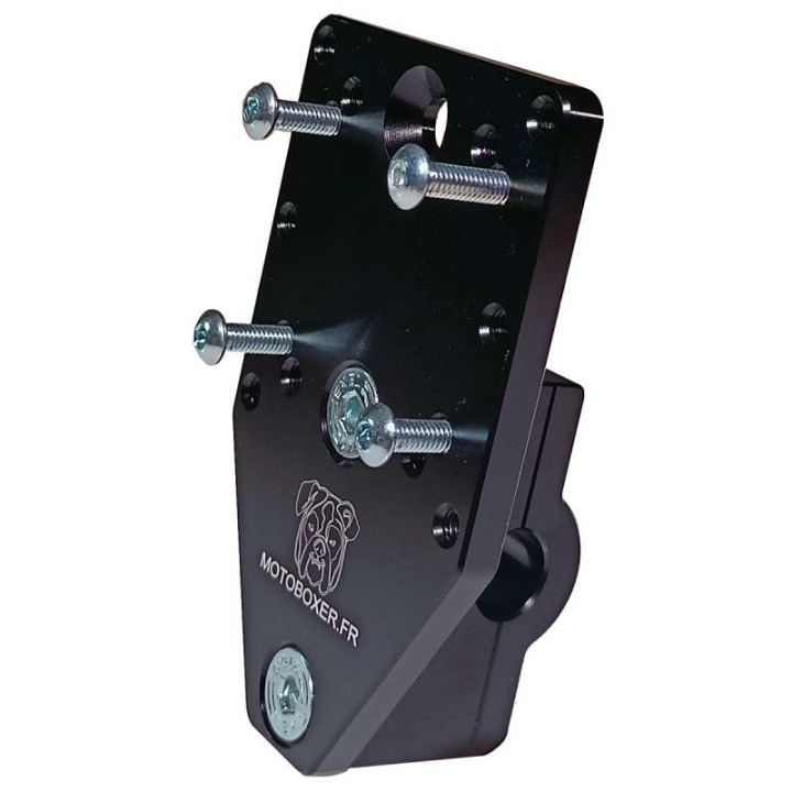 Support alu déporté barre 12mm pour GPS/téléphone/tablette