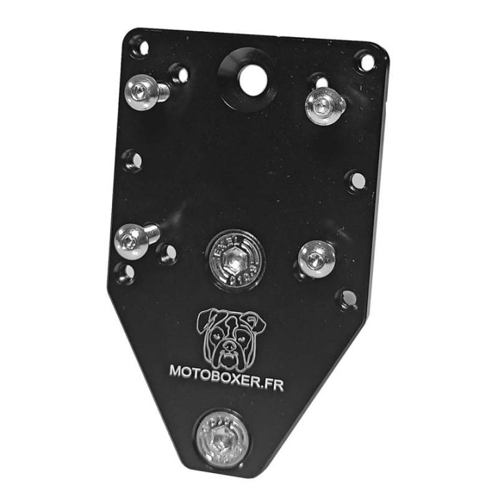 Support alu déporté barre 12mm pour GPS/téléphone/tablette