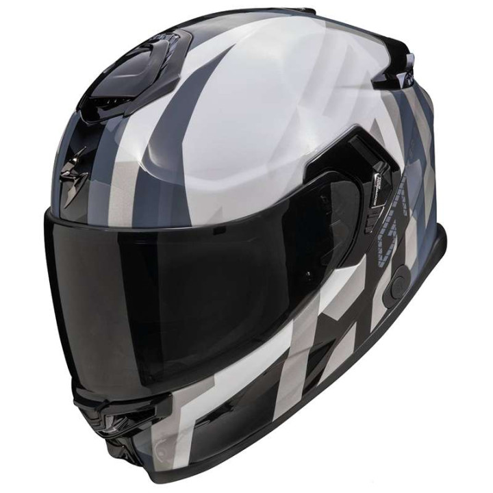 Casque Scorpion EXO-GT SP AIR TOURADVEN BLANC/ARGENT