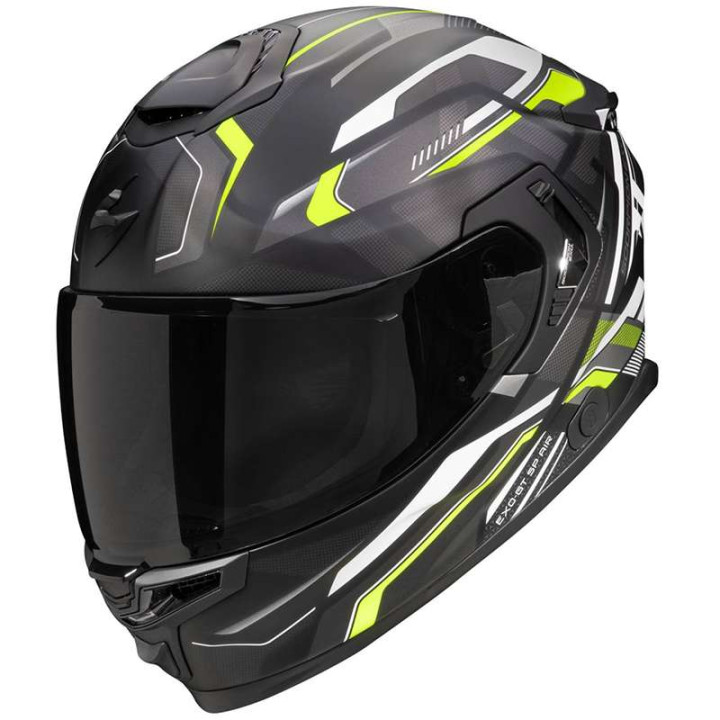 Casque Scorpion EXO-GT SP AIR AUGUSTA NOIR/GRIS/JAUNE
