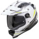 Scorpion ADF-9000 AIR FEAT motorcycle helmet WHITE/BLACK/YELLOW