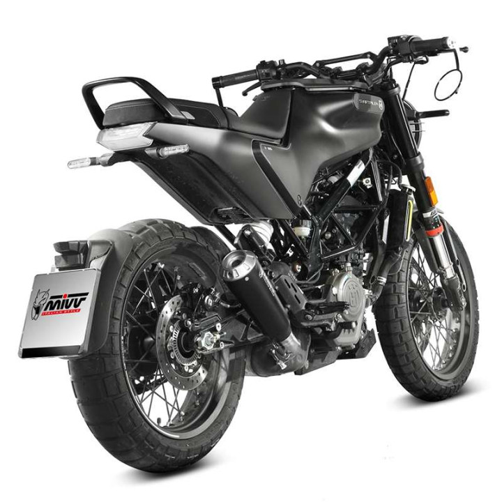 Silencieux Homologué Mivv X-M1 Inox noir (HU.005.LC4B) HUSQVARNA SVARTPILEN 125 21-