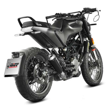 Silencieux Homologué Mivv X-M1 Inox noir (HU.005.LC4B) HUSQVARNA SVARTPILEN 125 21-