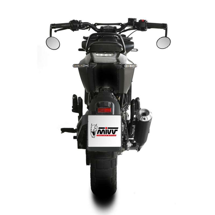Silencieux Homologué Mivv X-M1 Inox noir (HU.005.LC4B) HUSQVARNA SVARTPILEN 125 21-