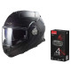 LS2 FF901 ADVANT X SOLID Motorcycle Helmet Matt Black 22.06 + LS2 Cardo 4X Intercom