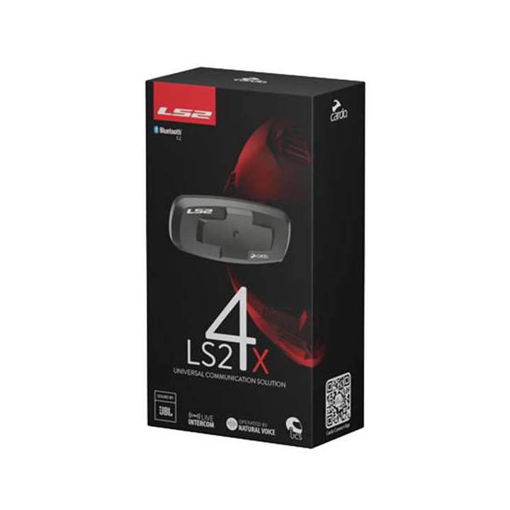 Casque moto LS2 FF811 VECTOR II Noir mat 22.06 + Intercom LS2 Cardo 4X