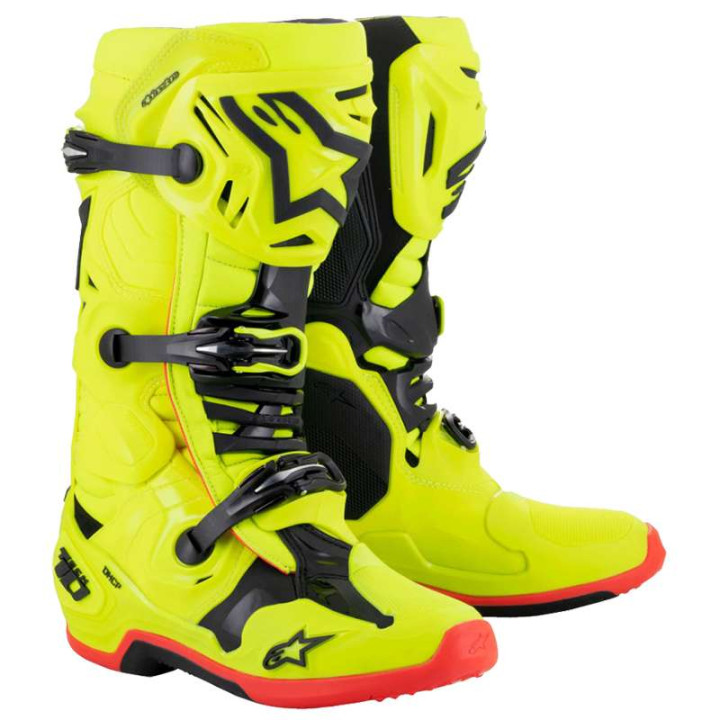 Bottes cross ALPINESTARS TECH 10 YELLOW FLUO Bottes cross ALPINESTARS TECH 10 YELLOW FLUO