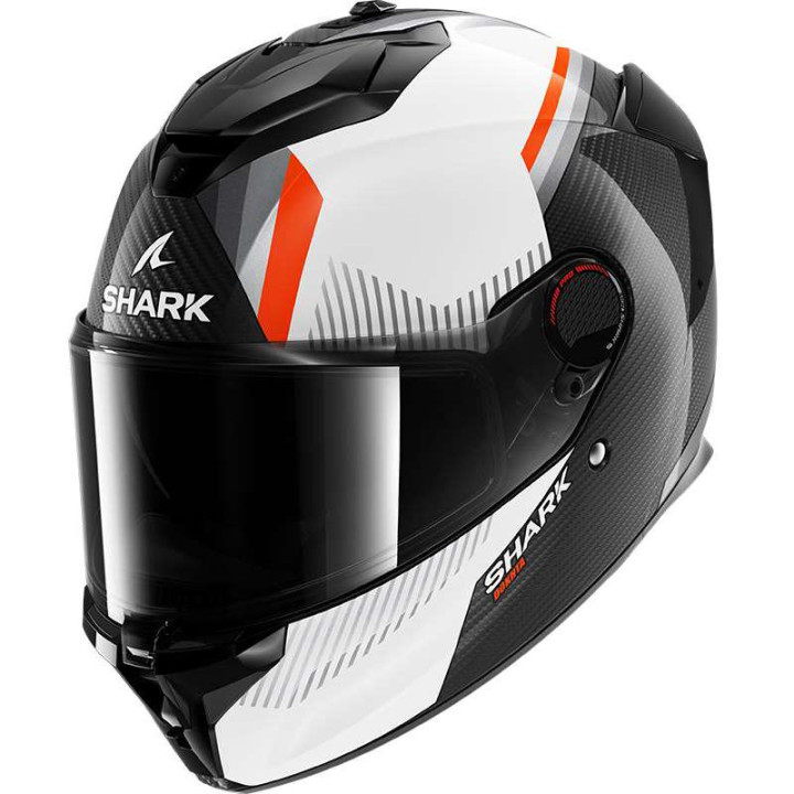 Casque moto Shark SPARTAN GT PRO CARBON DOKHTA Blanc/Orange