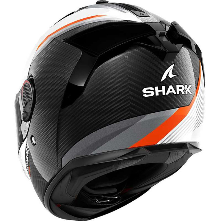 Casque moto Shark SPARTAN GT PRO CARBON DOKHTA Blanc/Orange