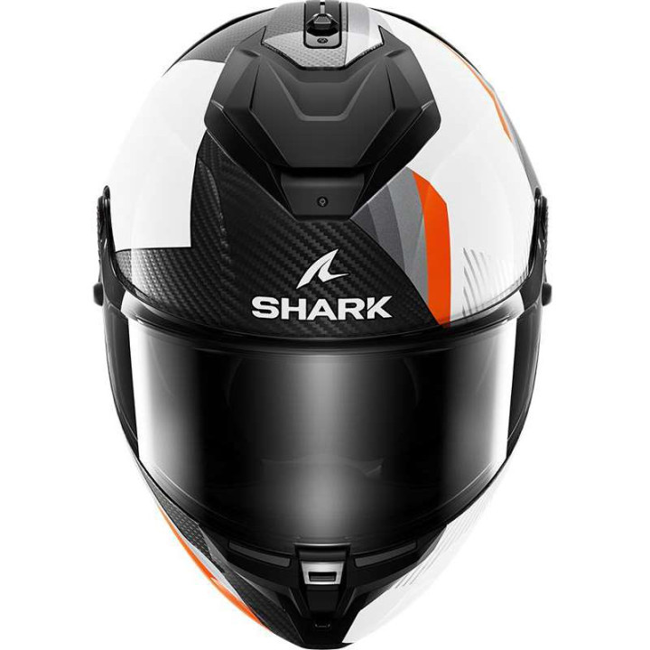 Casque moto Shark SPARTAN GT PRO CARBON DOKHTA Blanc/Orange