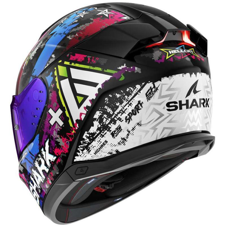 Shark SKWAL i3 HELLCAT motorcycle helmet Black/Chrome/Blue