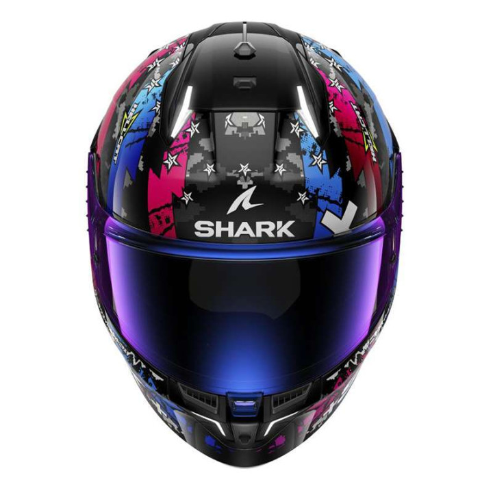 Shark SKWAL i3 HELLCAT motorcycle helmet Black/Chrome/Blue