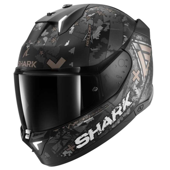 Shark SKWAL i3 HELLCAT motorcycle helmet Black/Chrome/Anthracite