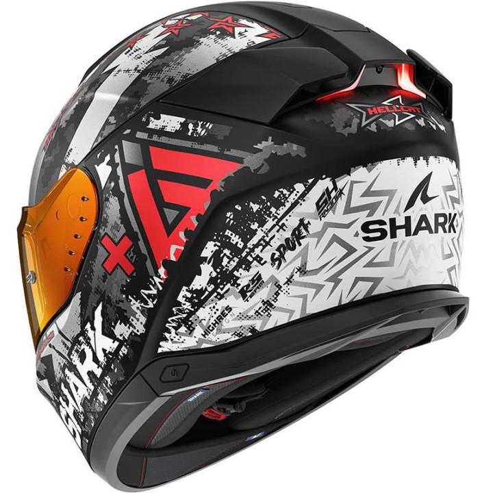 Shark SKWAL i3 HELLCAT motorcycle helmet Black/Chrome/Red