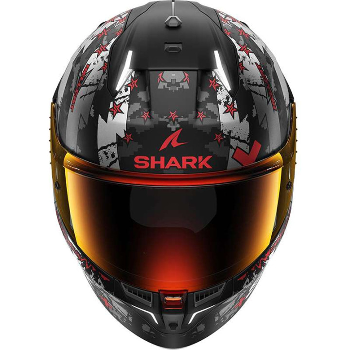 Shark SKWAL i3 HELLCAT motorcycle helmet Black/Chrome/Red