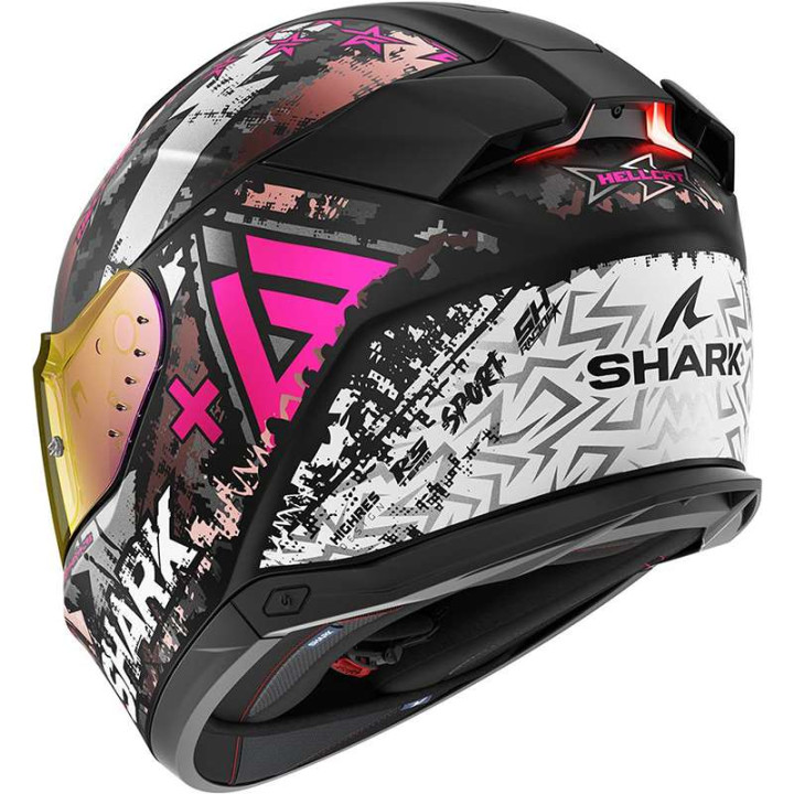 Shark SKWAL i3 HELLCAT motorcycle helmet Black/Chrome/Purple