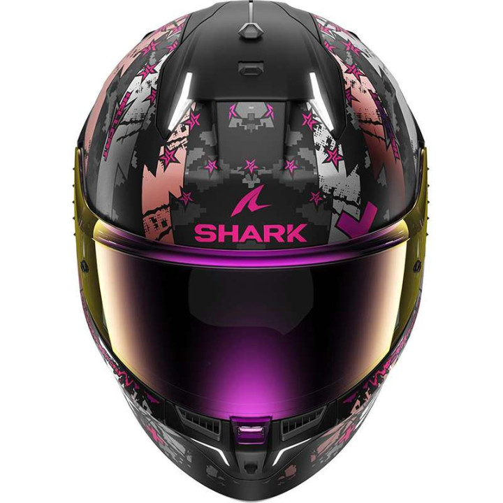 Shark SKWAL i3 HELLCAT motorcycle helmet Black/Chrome/Purple