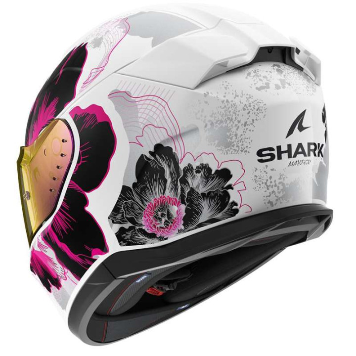 Casque moto Shark D-SKWAL 3 MAYFER Blanc/Violet Casque moto Shark D-SKWAL 3 MAYFER Blanc/Violet