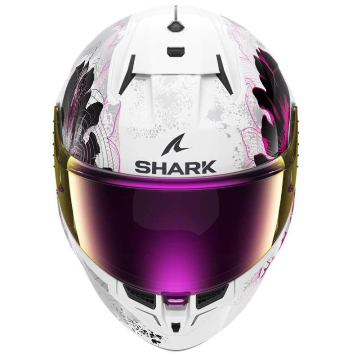 Casque moto Shark D-SKWAL 3 MAYFER Blanc/Violet Casque moto Shark D-SKWAL 3 MAYFER Blanc/Violet