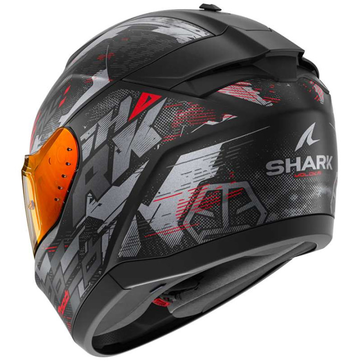Casque moto Shark RIDILL 2 MOLOKAI Noir mat/Anthracite/Rouge