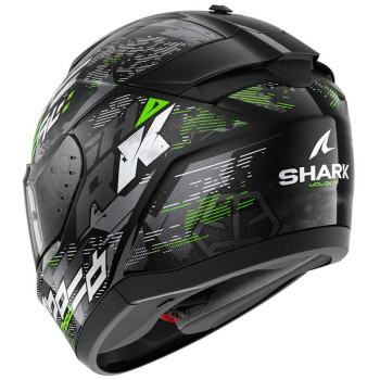 Casque moto Shark RIDILL 2 MOLOKAI Noir/Argent/Orange